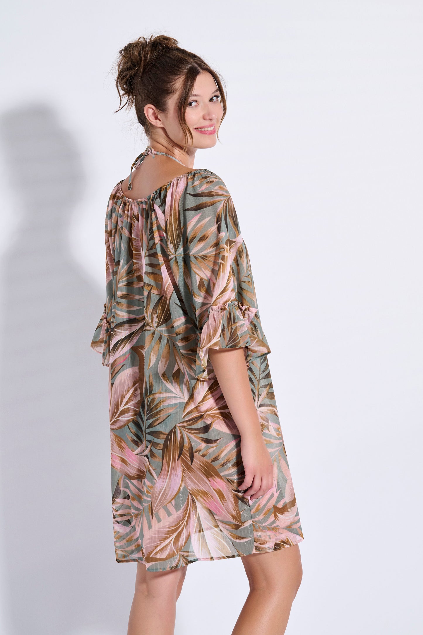 Floral Ruffle Kaftan (8071)