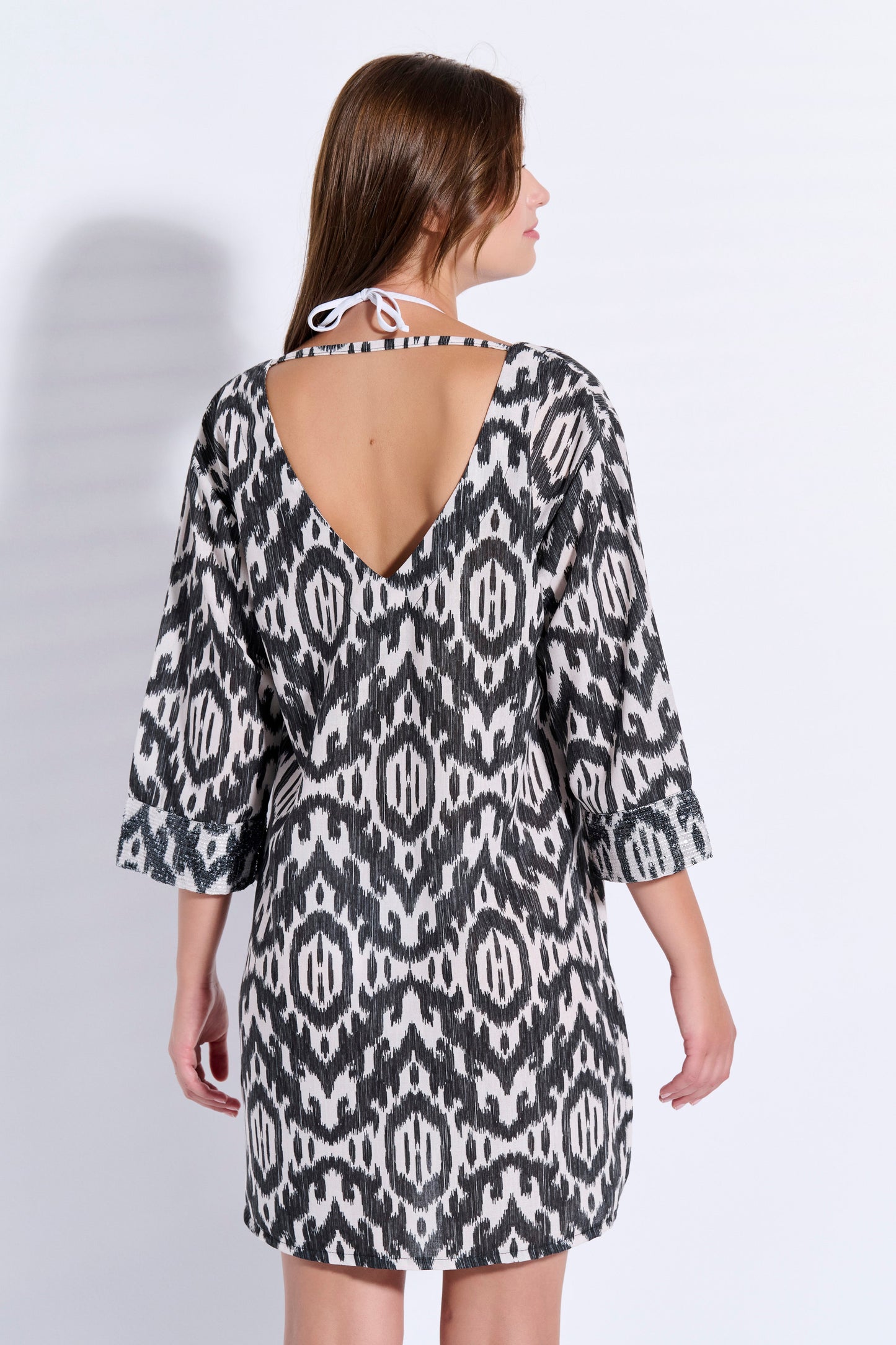 Printed Sequin Dress (8086)