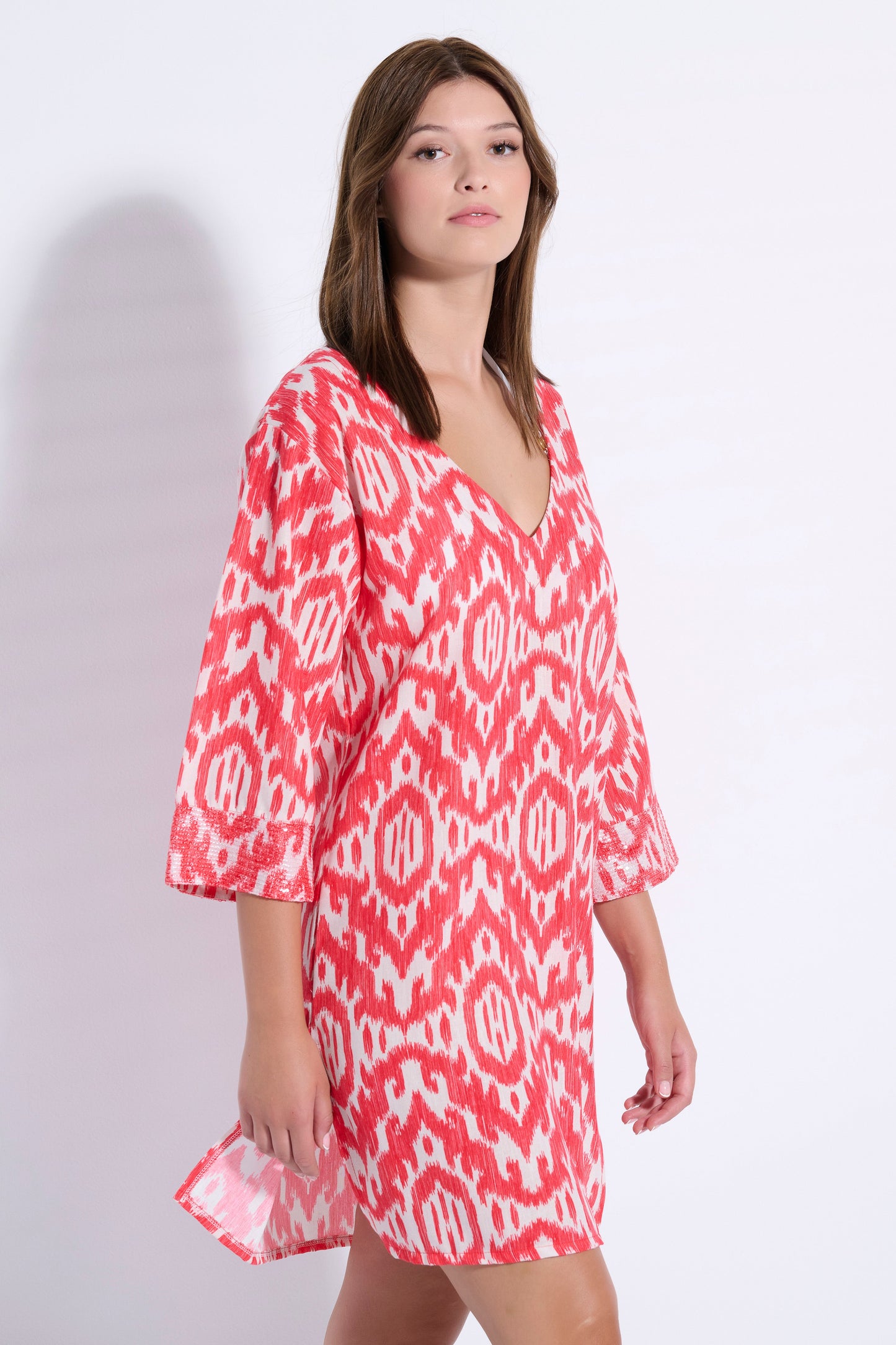Printed Sequin Dress (8086)