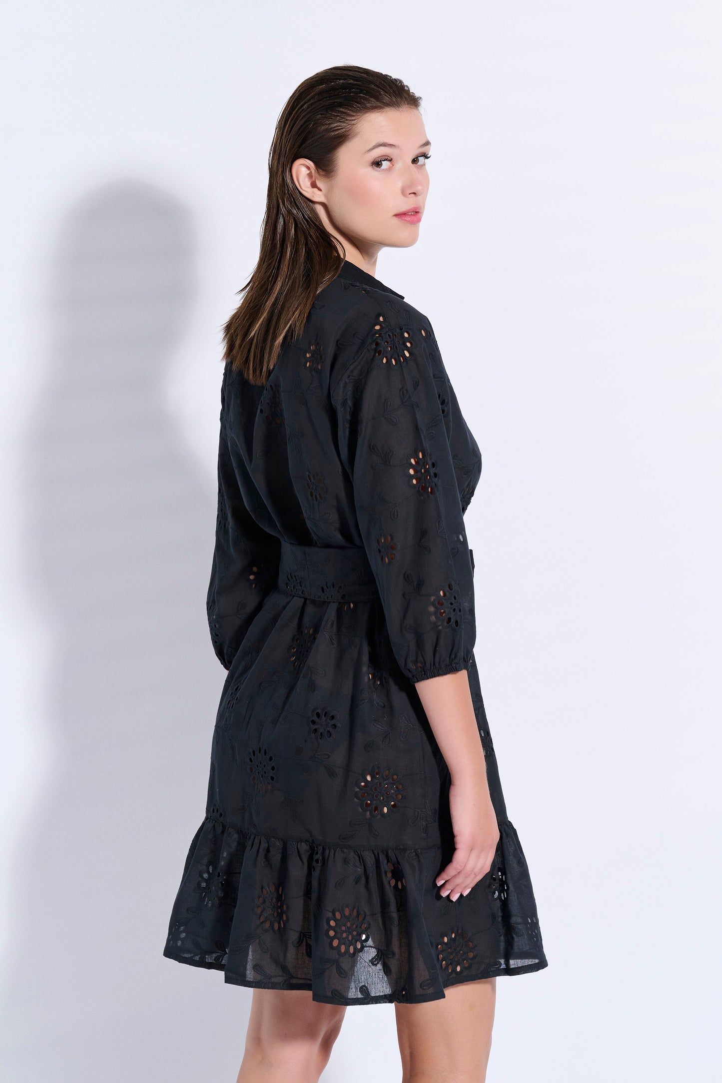 Broderie Shirt Dress (8092)
