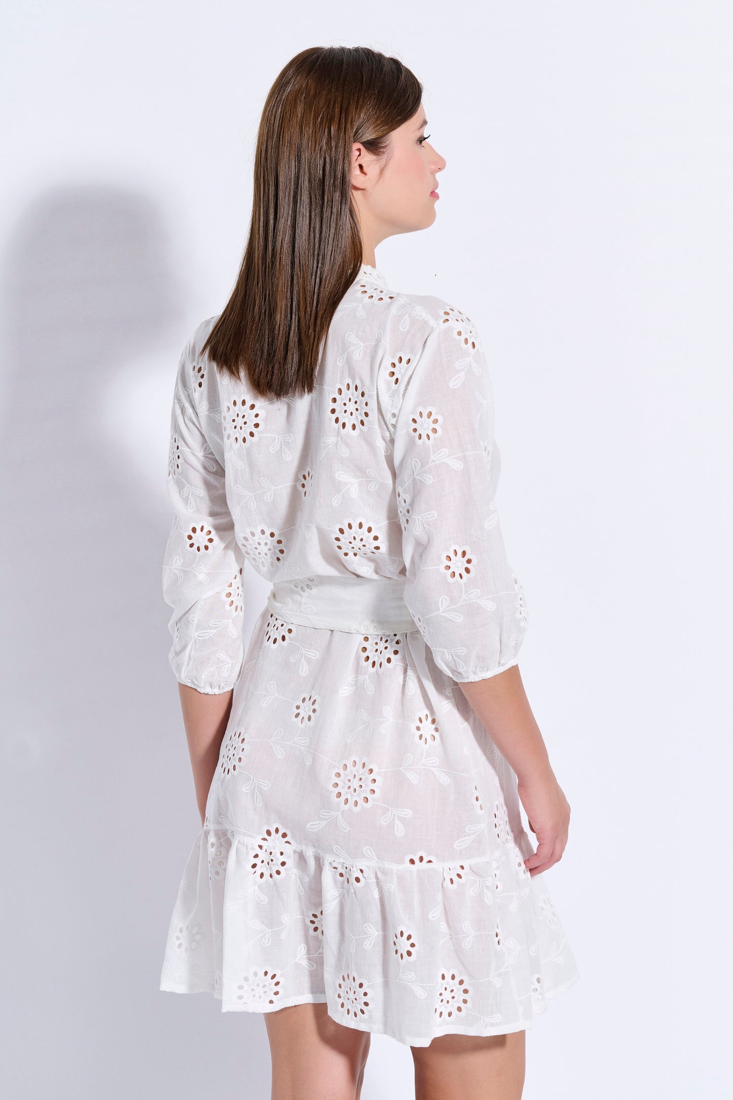 Broderie Shirt Dress (8092)