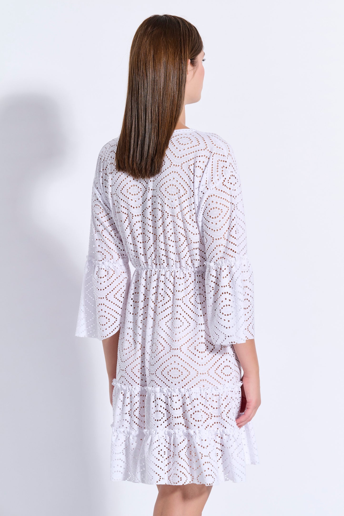 Lace Kaftan with Ruffles (8094)