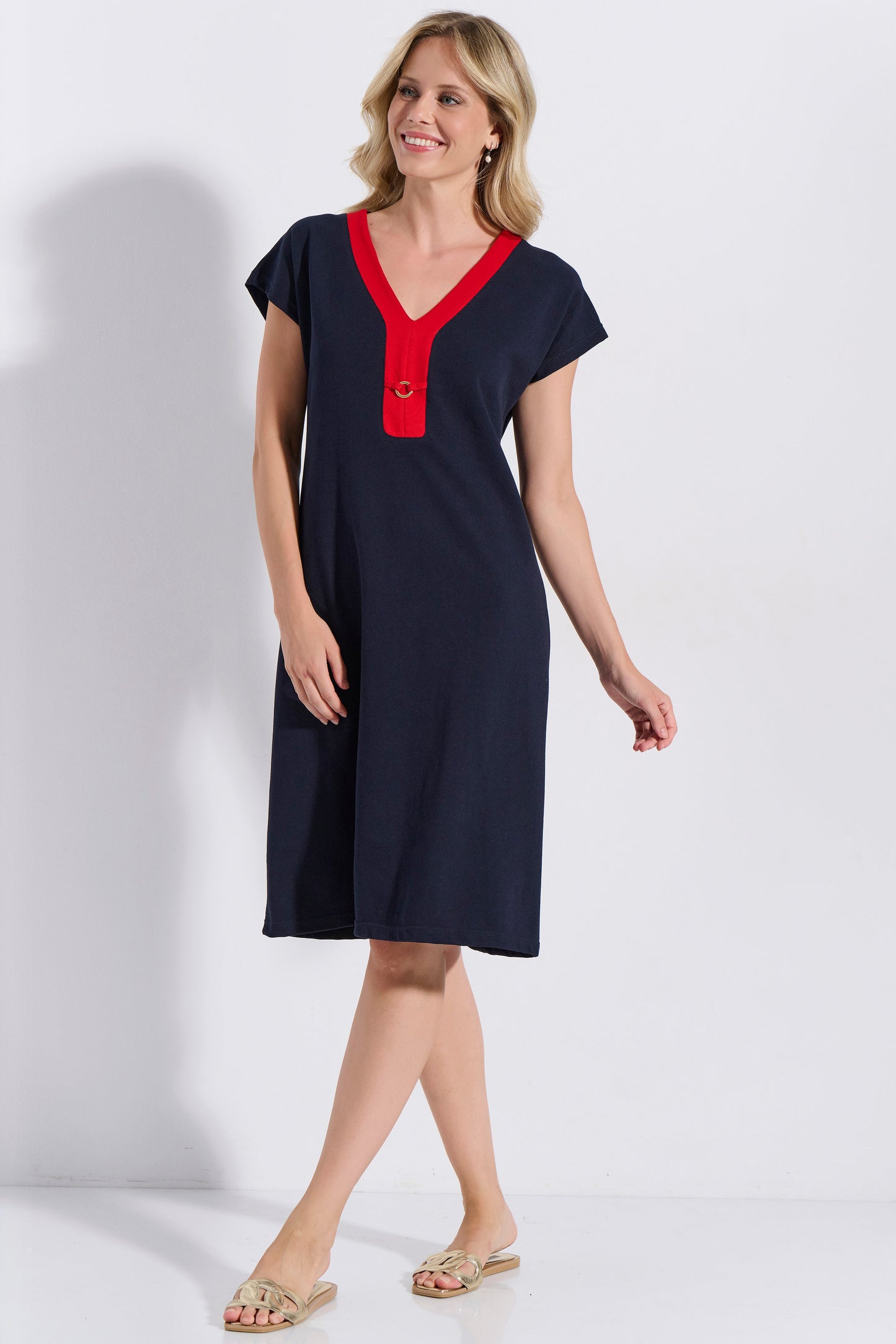 Φόρεμα Pique Ζαπονέ Αξεσουάρ (8250)