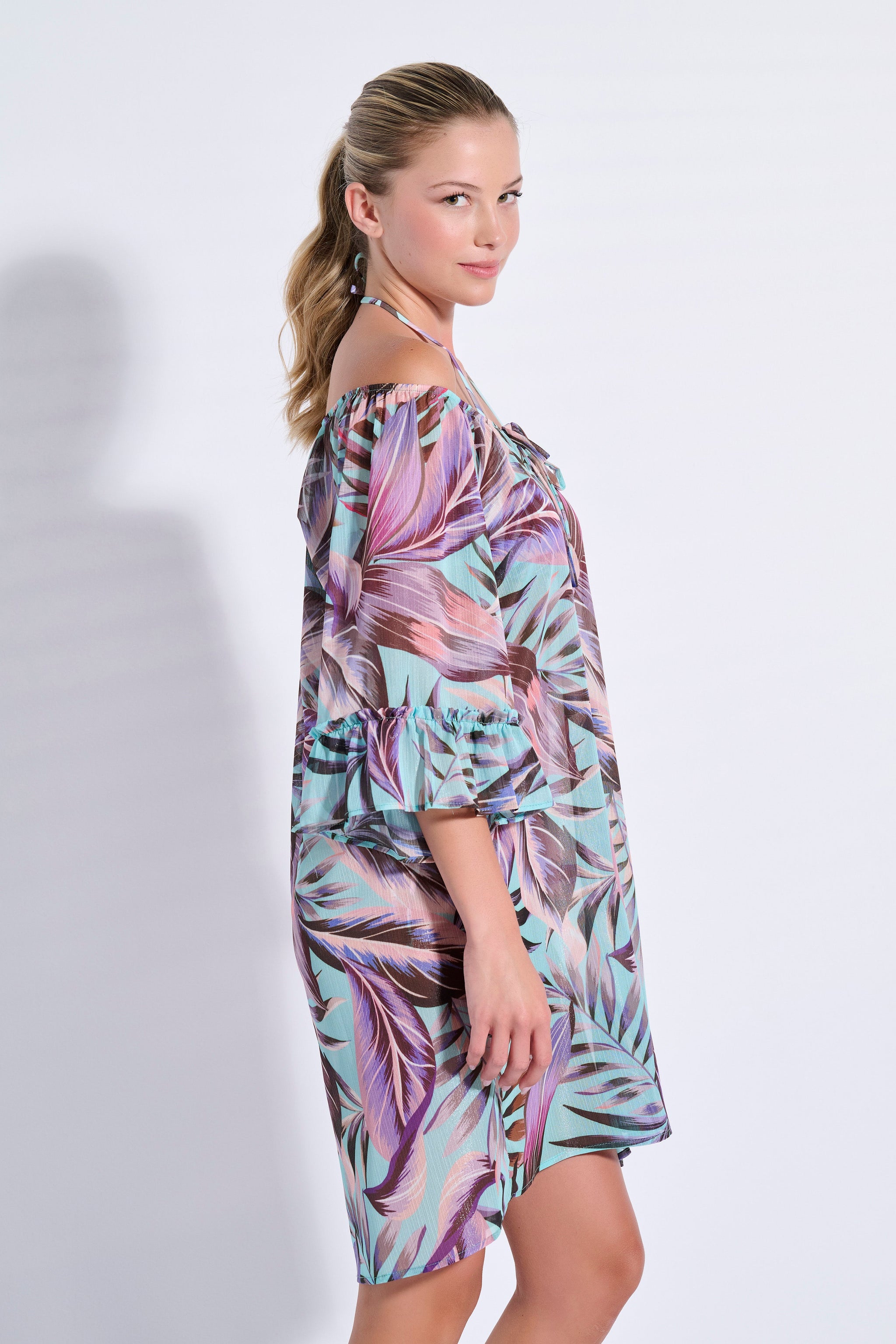 Floral Ruffle Kaftan (8071)