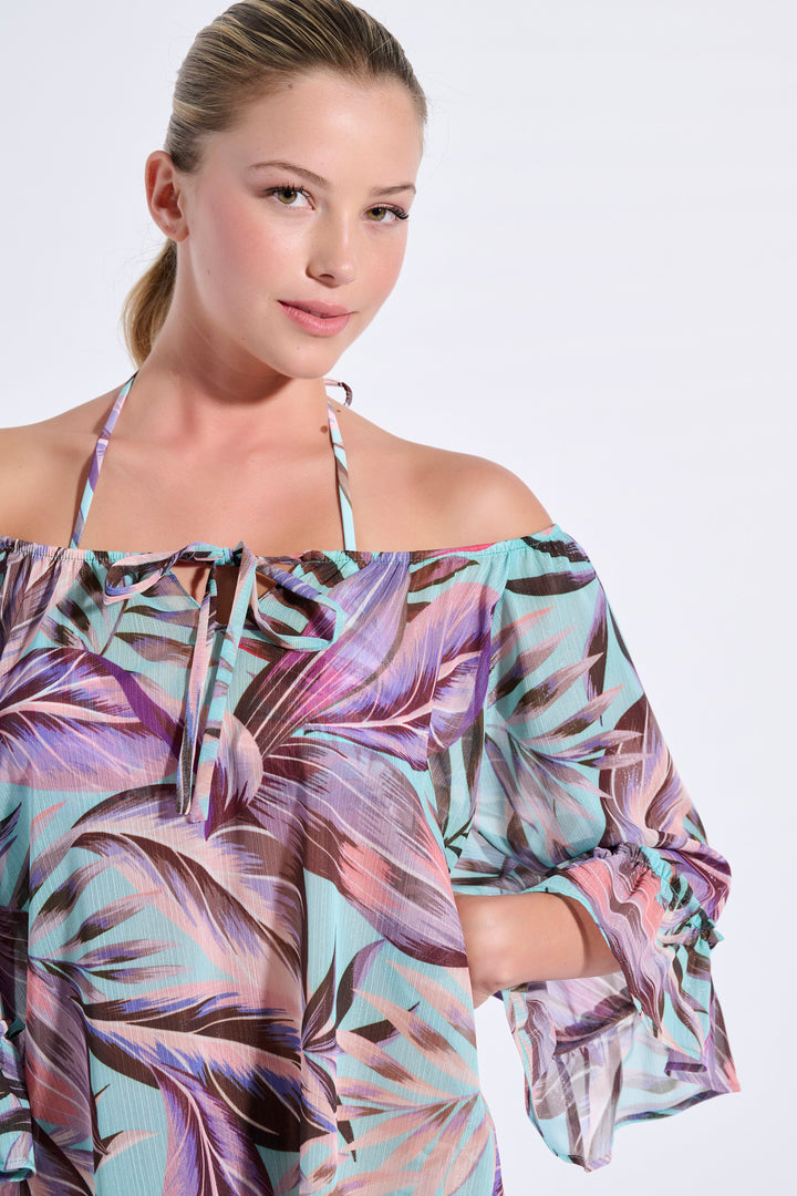 Floral Ruffle Kaftan (8071)