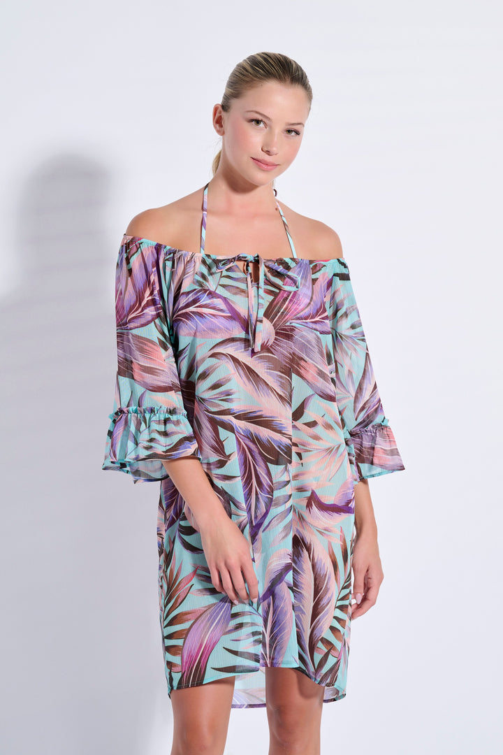Floral Ruffle Kaftan (8071)