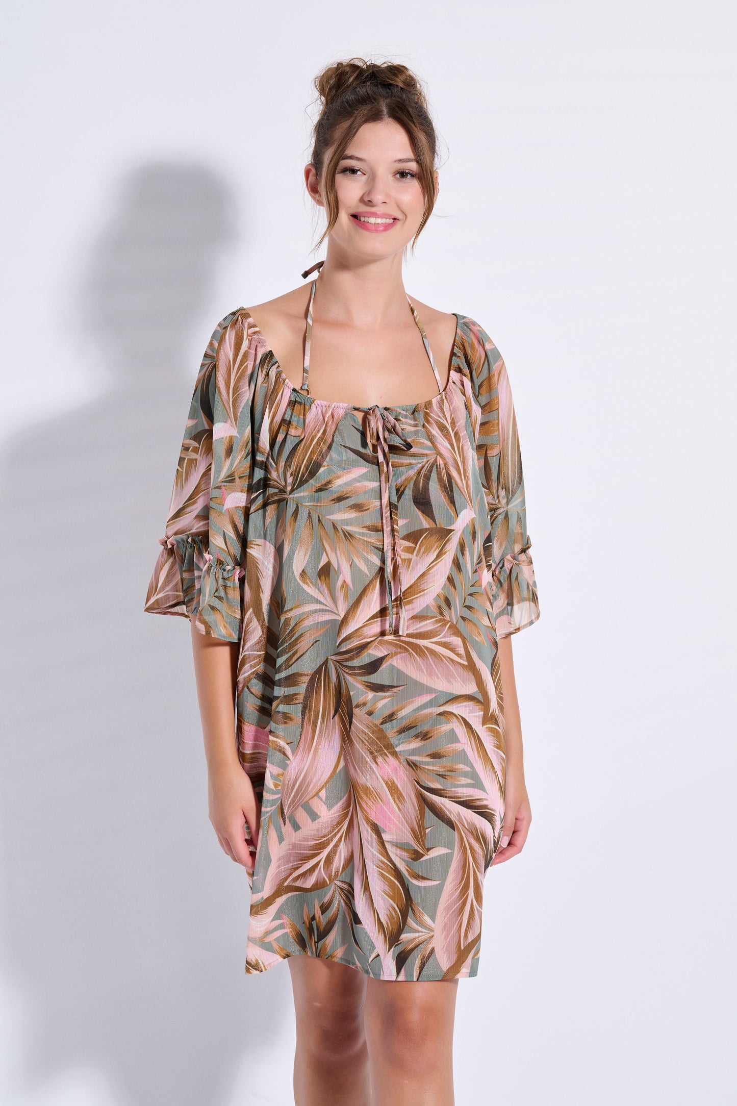 Floral Ruffle Kaftan (8071)