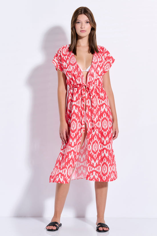 Printed Sequin Kimono (8085)