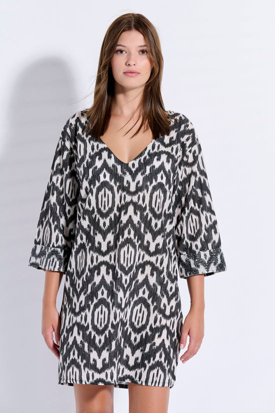 Printed Sequin Dress (8086)