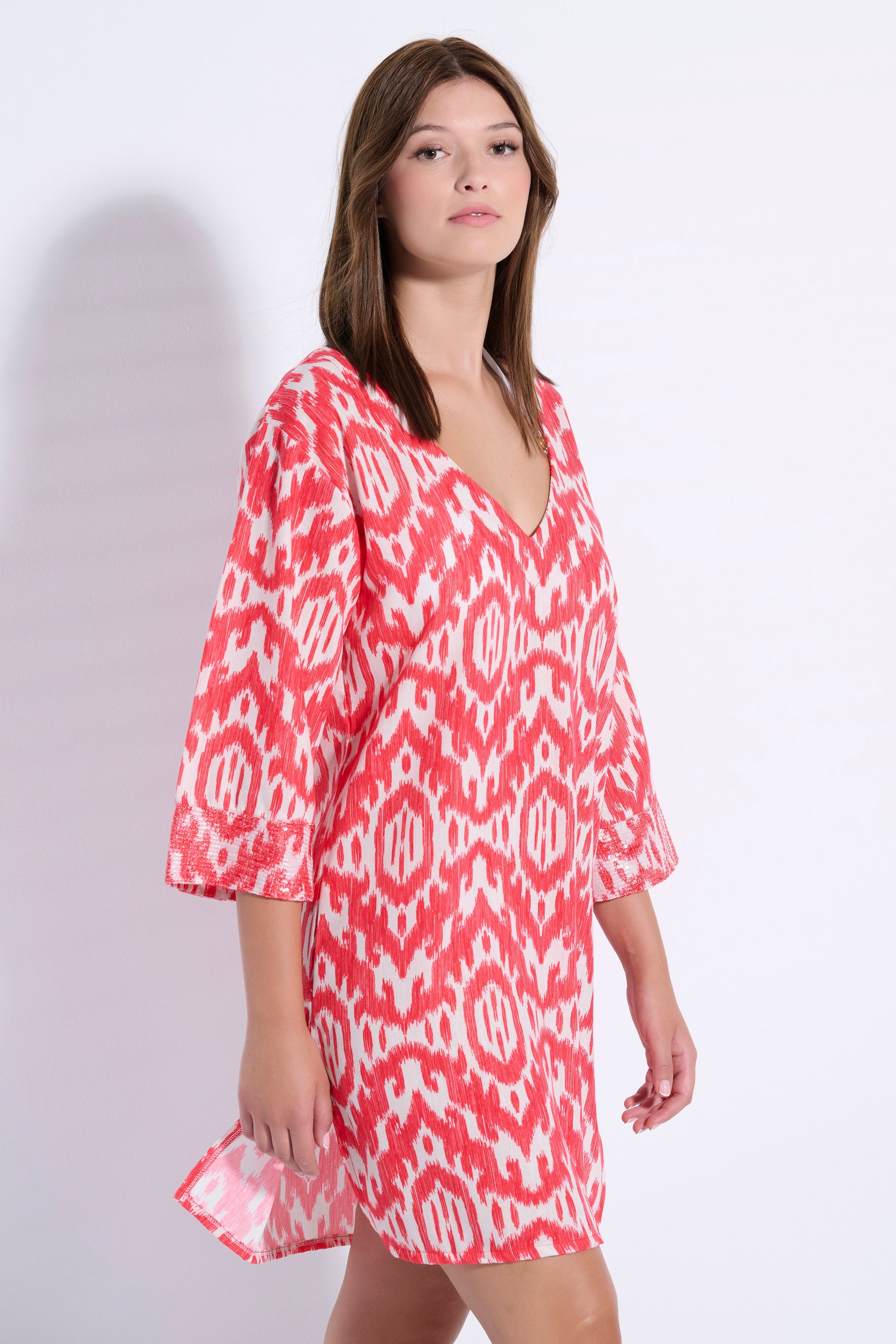 Printed Sequin Dress (8086)