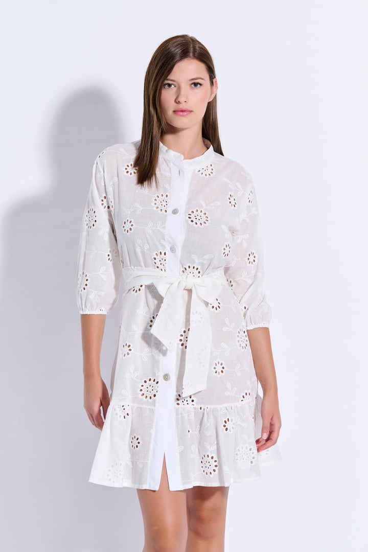 Broderie Shirt Dress (8092)