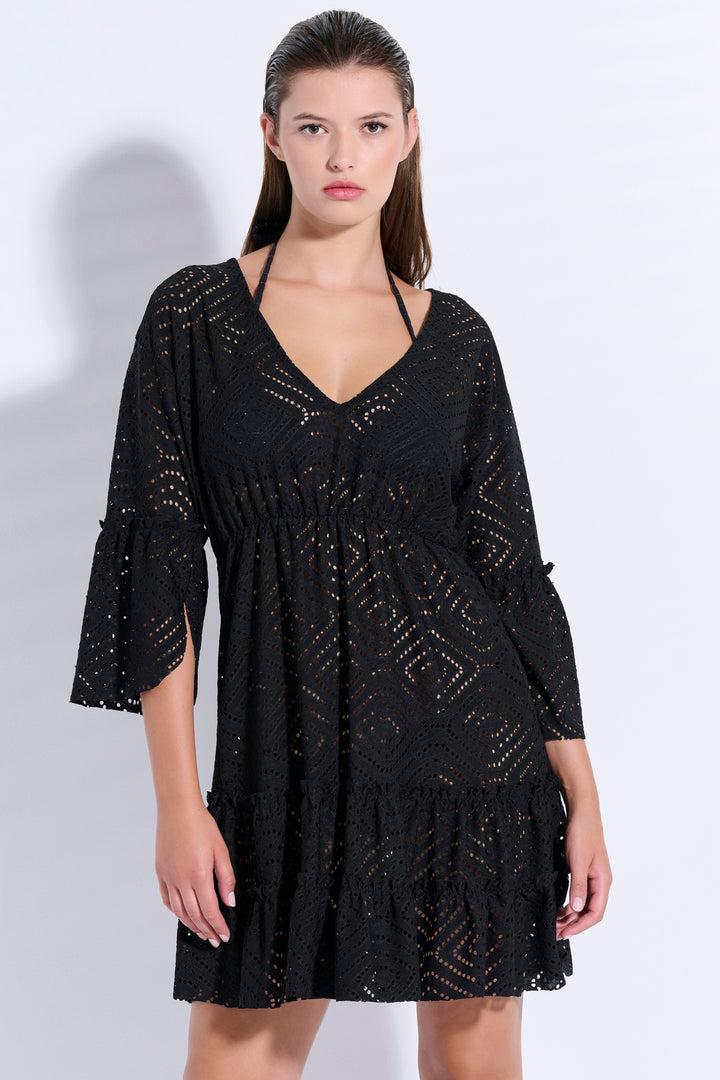 Lace Kaftan with Ruffles (8094)